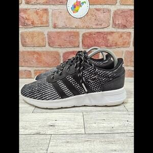 Adidas Lite Racer Running Women's Size 7.5 Black White Dots Athletic Shoes